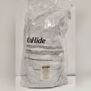 NEW Unhide Squish Small Silver Pillow Throw Luxe Faux Fur 10" x 18" Gift